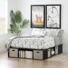 Keep extra sweaters or shoes in this prepac full mate's platform storage bed ($307). South Shore Avilla Fall Oak Full Storage Bed With Baskets 13415 The Home Depot