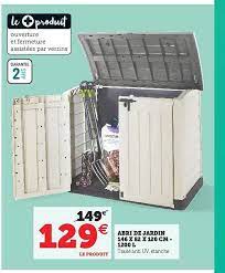 Prix durablement bas, large choix, droit de retour de 30 jours, aussi commandez votre abri de jardin en faisant votre choix parmi de nombreux modèles et profitez ainsi d'une qualité optimale grâce aux prix bas permanents de. Offre Abri De Jardin 146 X 82 X 120 Cm 1200 L Chez Hyper U