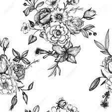 Check spelling or type a new query. Vintage Vector Floral Seamless Pattern In Victorian Style With Flowers Buds And Leaves Ink Drawing Imitation Of Engraving Hand Drawn Background Royalty Free Cliparts Vectors And Stock Illustration Image 68695031