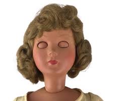 Bonomi Italy Hard Plastic Flirty Eye Fashion Girl Doll 19-1/2" Vintage 1950s