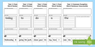 It can take many combination of letters and find the unscrambled words in the characters. Year 1 Common Exception Words Sentence Unscramble