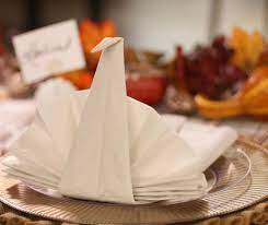 Fold the long side up by an inch. Turkey Napkin Fold Thanksgiving Napkin Folds Chinet