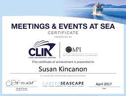 Certified Meetings And Events At Sea By Clia Mpi Susan Kincanon Ecc