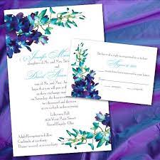 Purple And Blue Wedding Invitations Blue And Purple Orchid Wedding Invitations Orchid Wedding Invitations Blue Orchid Wedding Blue Wedding Invitations