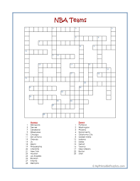This is a kitchen crossword puzzle worksheet. Sports Crossword Puzzle Beginner My Printable Puzzles