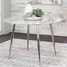 Which is macy's round dining room table set? Cramco Inc Idina Glam Round Marble Kitchen Table Value City Furniture Kitchen Tables