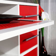marius kitchen trolley white/red by