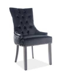 Find the best deals for solid wood dining chairs at the lowest prices. Casa Padrino Luxury Chesterfield Dining Chair Black Silver Black Kitchen Chair With Velvet Dining Room Furniture