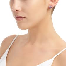 Handmade With Real Flowers Heart Stud Earring by Shrieking Violet