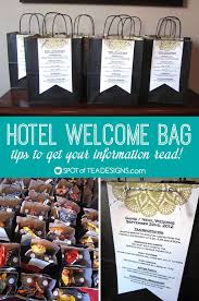 Hotel Welcome Bags Tips To Get Your Information Read Spot Of Tea Designs Hotel Welcome Bags Wedding Guest Bags Wedding Guest Gift Bag