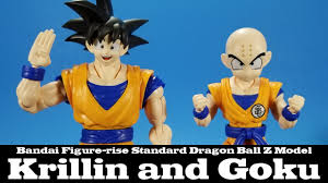 Krillin includes multiple interchangeable hands, three swap out faces, and a destructo disc (kienzan) effects piece. Dragon Ball Z Goku And Krillin Figure Rise Standard Model Kits Bandai Youtube