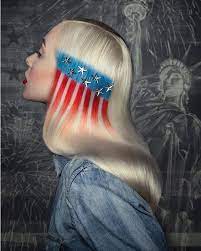 Patriotic Memorial Day Hair Hair Color Cameronlesiege Model Photographer Daryna Barykina Shades Of Red Hair Patriotic Hairstyles Beauty Solution
