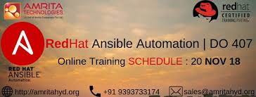 Redhatansibleautomationdo407 New Batch Starting From 29 Nov 18 Red Hats Online Training Training Schedule