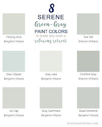 8 Serene Green Gray Paint Colors