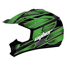 cyber helmets ux24 8 grnbk md ux 24 bandit medium green black off road helmet