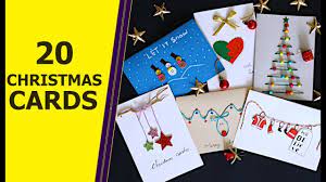Cut a variety of shapes including christmas trees, snowflakes, snowmen, and santa hats. 20 Diy Greeting Card Ideas Christmas Card Ideas Aloha Crafts Youtube Greeting Cards Diy Christmas Cards Christmas Cards Handmade
