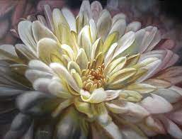 Flower Oil Painting Of A Chrysanthemum Original Art Huge By Delmus Flower Painting Flower Art Chrysanthemum Painting