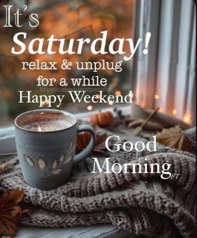 Relaxing Saturday morning with coffee