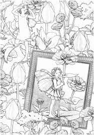 Fairies in the valley of flowers. Coloring Page Flower Fairies Download Fairy Coloring Book Fairy Coloring Pages Vintage Coloring Books