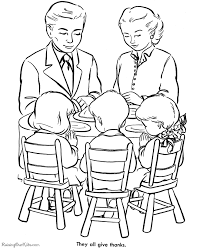 Christmas Dinner Coloring Pages Family Coloring Pages Thanksgiving Coloring Pages Bible Coloring Pages