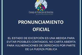 Este decreto de estado de excepción no debe interrumpir las actividades normales de las funciones del estado: Pronunciamiento Oficial El Estado De Excepcion Es Una Medida Para Evitar Posibles Contagios No Carta Abierta Para Vulneraciones De Derechos Por Parte De La Fuerza Publica Consejo De Proteccion De Derechos