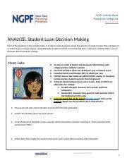 Click to see our best video content. Analyze Student Loan Decision Making Answer Key Loan Walls
