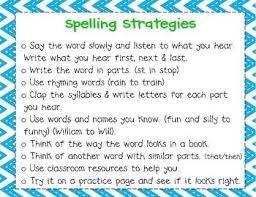 Spelling Strategies Anchor Chart Grade Spelling Anchor