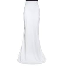 Exlura womens high waist polka dot pleated skirt midi maxi swing skirt with pockets. Alexander Mcqueen Off White Crepe High Waisted Maxi Skirt M Alexander Mcqueen Tlc