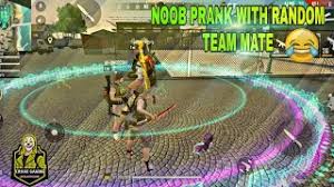 Noob Prank With Random Players Av Dino Free Fire Youtube