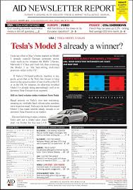 The economy in france is resilient, and harks back centuries. Aid Newsletter Report Ar Twitter Take An Early Look At Today S Aidnewsletter Automotive Industry Market Intelligence Report Front Page Featuring Usa Tesla Model 3 Sales W Europe Jan May Car Sales Analysis