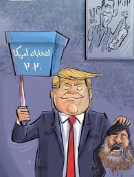 کاریکاتور ترامپ با جنازه ابوبکر البغدادی - جهان نيوز