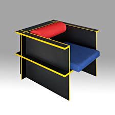 Plywood Arm Chair A Perfect Cube And De Stijl Color Theory Futuristic Furniture Interior Design Furniture Furniture Design