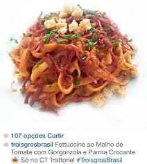 Fetuccine Com Molho De Tomate E Gorgonzola Com Parma Crocante Molho De Tomate Gorgonzola Tomate