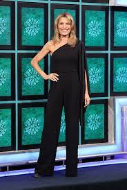 Black Crepe One Shoulder Jumpsuit W Charmeuse Draped Open Sleeve On Left Flared Pant Vanna White S Dresses W Vanna White Dress Wednesday Dress Vanna White