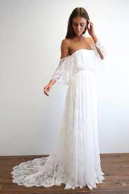 Long Lace Dress Pff The Shoulder Simple Beach Wedding Dresses Long Brown Straig Casual Beach Wedding Dress Informal Wedding Dresses Lace Beach Wedding Dress