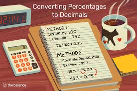How To Convert Percentages To Decimals