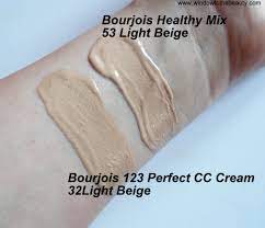 Bourjois Foundation Shades Compare Swatches Cc Cream Review Cc Cream Bourjois
