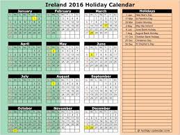 Check dates in 2016 for new year's day, martin luther king, jr. Bank Holidays Ireland 2016 Holiday Calendar 2019 Calendar Calendar Printables