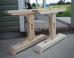 Table Trestle Base Table Legs Diy Table Legs Farmhouse Table