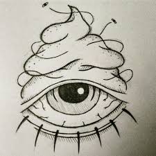 School Vibes Stink Eyes Illuminati Drawing Cool Eyes Black And White Drawing