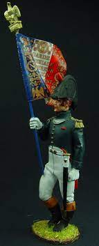 Np 119 French Imperial Guard Chasseurs Standard Bearer Soldier Toy Soldiers Festival Captain Hat