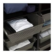 Komplement Metal Basket With Pull Out Rail Dark Gray 19 5 8x22 7 8 Ikea Metal Baskets Ikea Pax Wardrobe Ikea