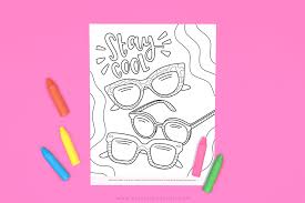 You can use our amazing online tool to color and edit the following sunglasses coloring pages. Summer Coloring Page Printable Sunglasses Coloring Page