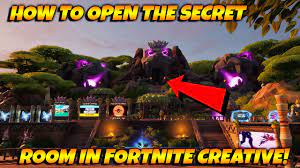 How To Open The Secret Room In The New Fortnite Creative Hub Youtube