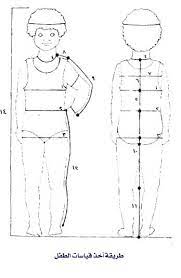 مقاسات الجسم للأطفال kids school sewing fashion templates