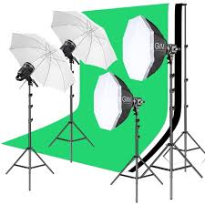 Gvm Led Video Lights P80s 4 Light Kit With Umbrellas Softboxes And Backdrops Walmart Com Walmart Com