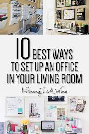 10 Creative Living Room Office Ideas Mommy Thrives Living Room Office Space Home Office Layouts Small Space Living Room