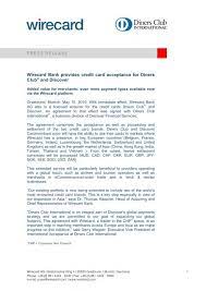 Haben sie fragen zur wirecard bank und ihre produkte? Wirecard Bank Provides Credit Card Acceptance For Diners Club And