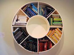 Elite bookshelf wall rack in hammered steel $189.99 $270.99. Circular Bookshelf Unique Bookshelves Cool Bookshelves Bookshelf Design