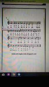 Not Angka Dan Lirik Lagu Hymne Cinta Alam
